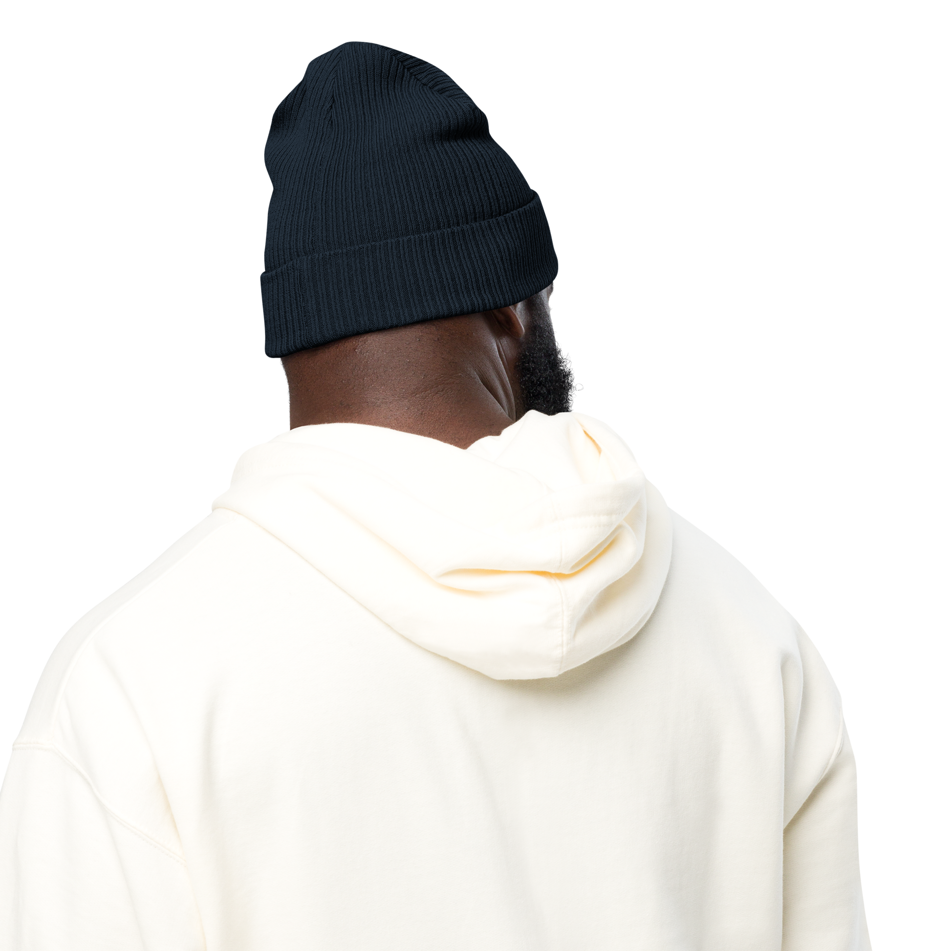 Eco-friendly 100% Organic Cotton Ribbed Cuffed Beanie - Easily Distracted by Dogs Beanies Refine Zone