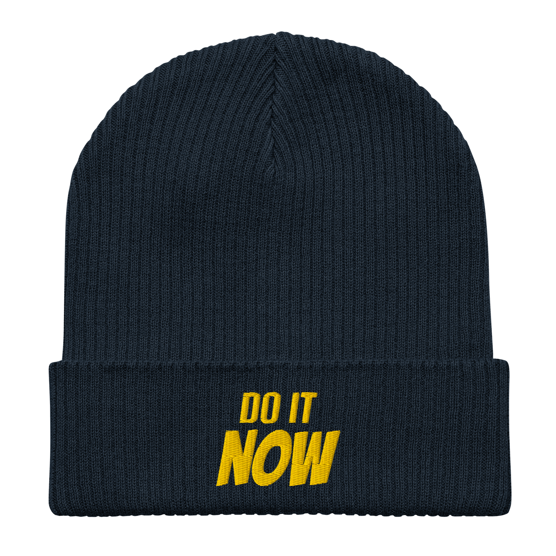 Eco-friendly 100% Organic Cotton Ribbed Cuffed Beanie - Do It Now Beanies Refine Zone