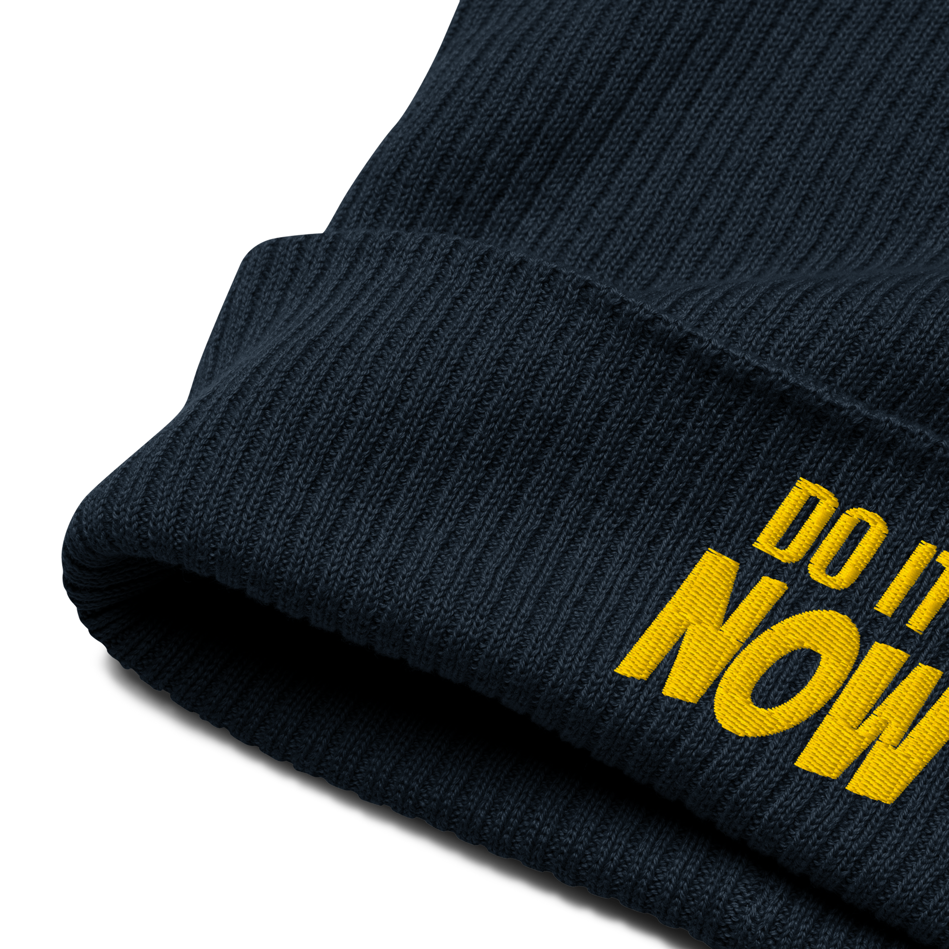 Eco-friendly 100% Organic Cotton Ribbed Cuffed Beanie - Do It Now Beanies Refine Zone