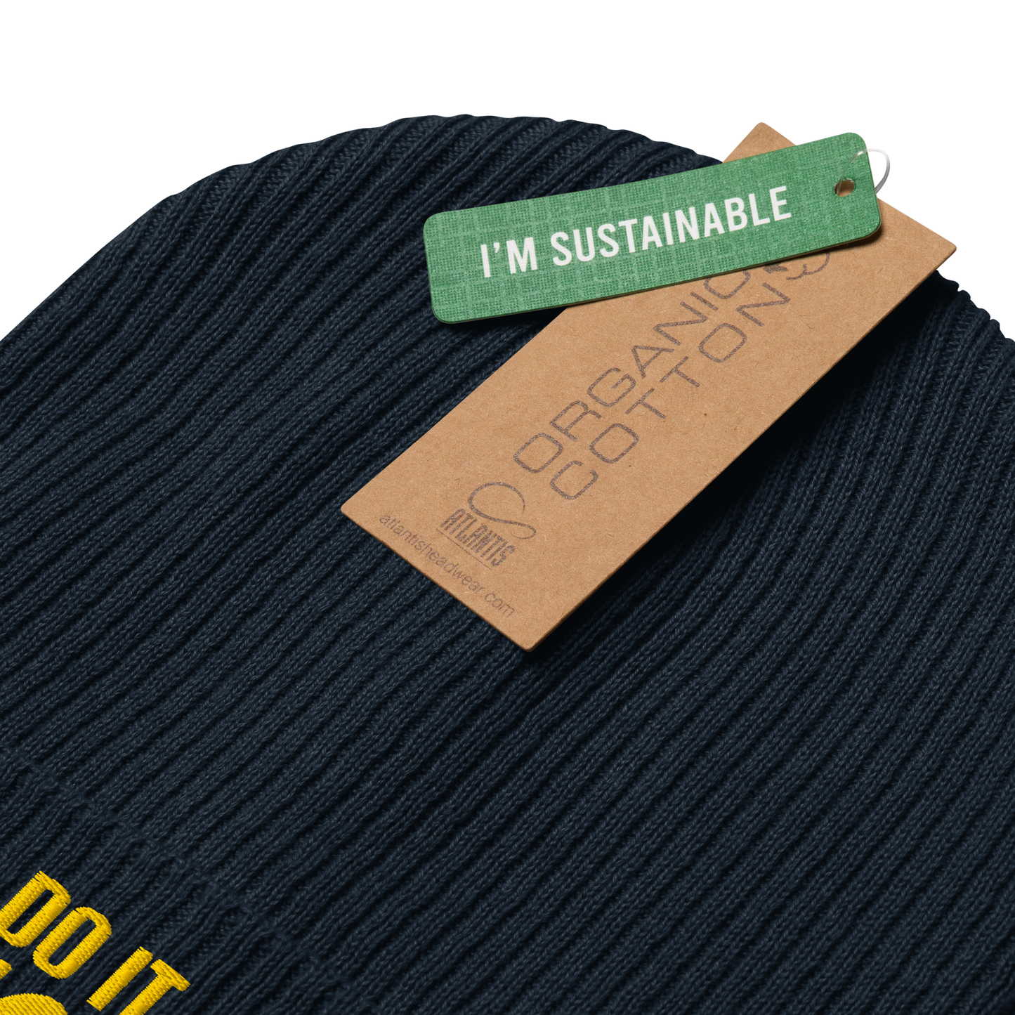 Eco-friendly 100% Organic Cotton Ribbed Cuffed Beanie - Do It Now Beanies Refine Zone