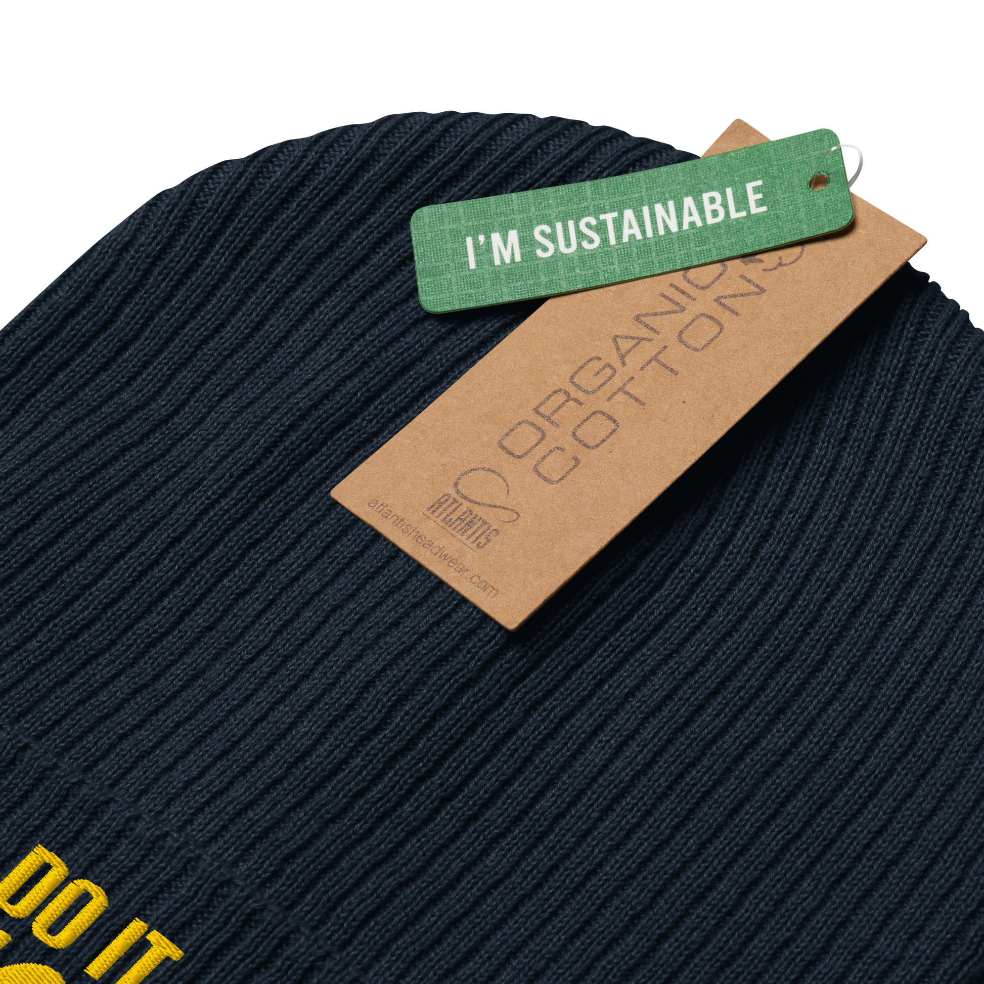Eco-friendly 100% Organic Cotton Ribbed Cuffed Beanie - Do It Now Beanies Refine Zone