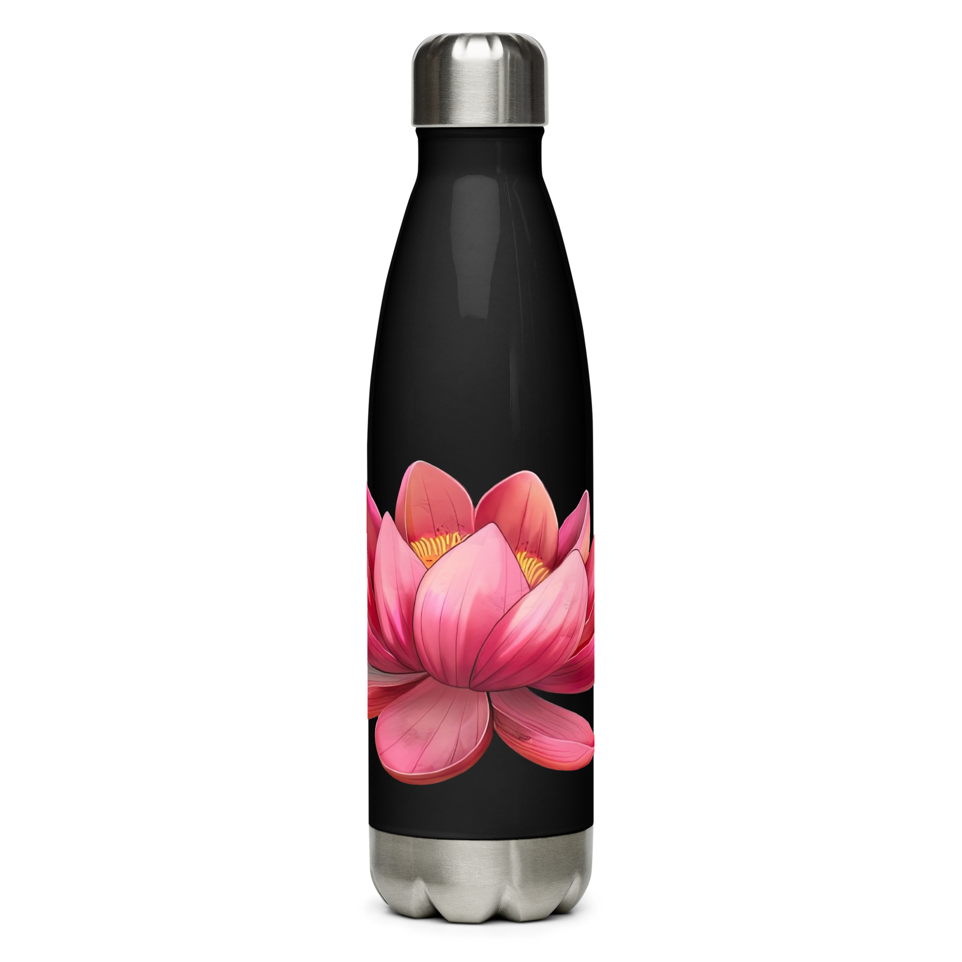 Stainless steel water bottle - Lotus Water Bottle Refine Zone Black