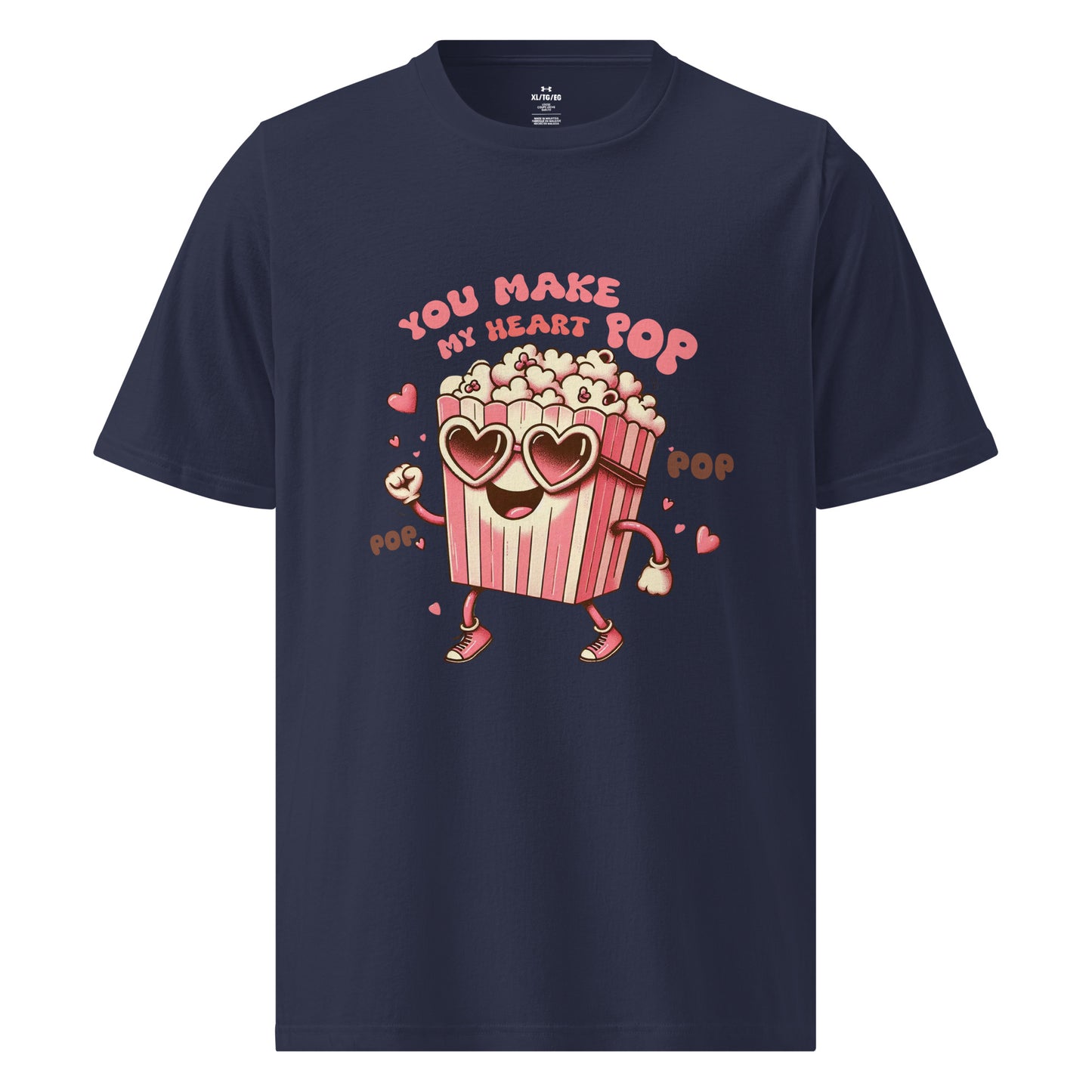 Under ArmourⓇ athletic t-shirt - Limited Edition - My Heart Pop - Front T-Shirt Refine Zone Navy S