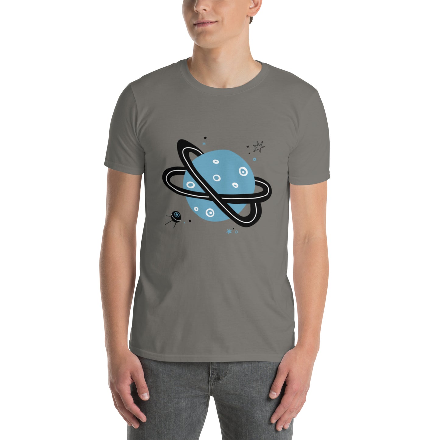Short-Sleeve Unisex T-Shirt - Space T-Shirt Refine Zone Charcoal S