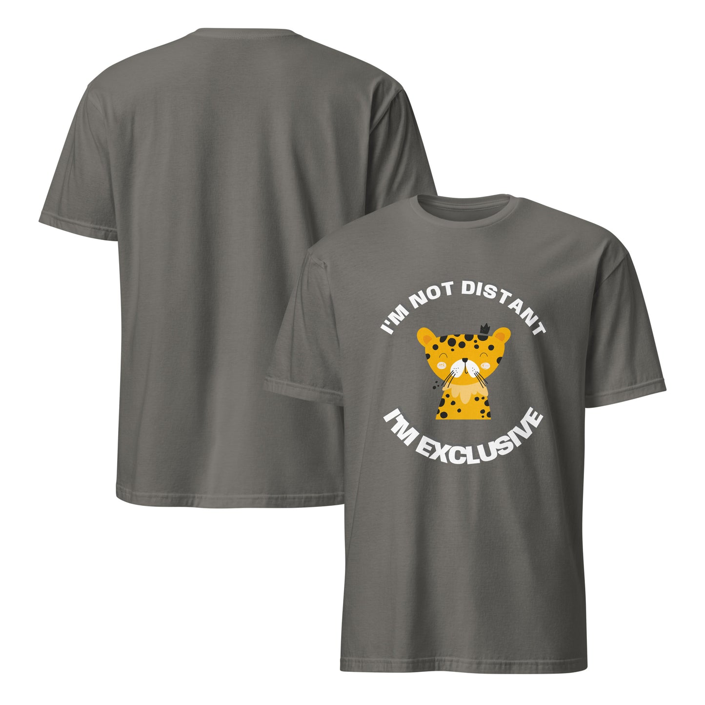 Short-Sleeve Unisex T-Shirt - Exclusive Leopard T-Shirt Refine Zone Charcoal S