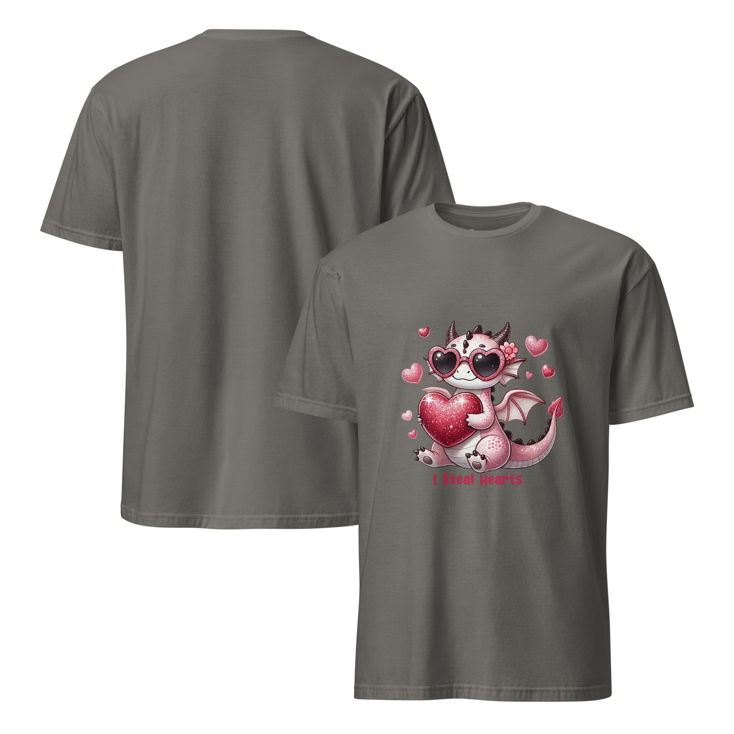 Short-Sleeve Unisex T-Shirt - I Steal Hearts T-Shirt Refine Zone Charcoal S