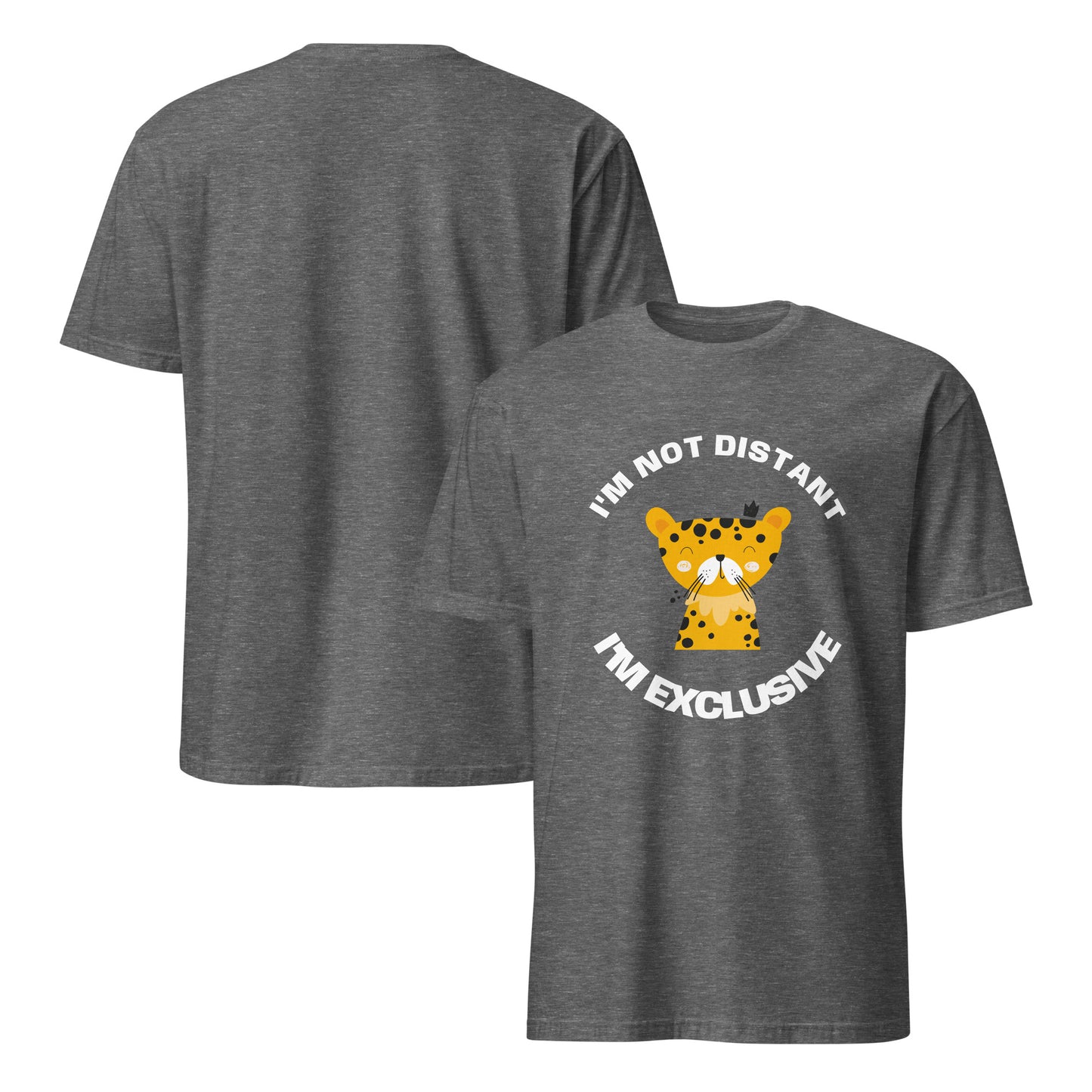Short-Sleeve Unisex T-Shirt - Exclusive Leopard T-Shirt Refine Zone Graphite Heather S