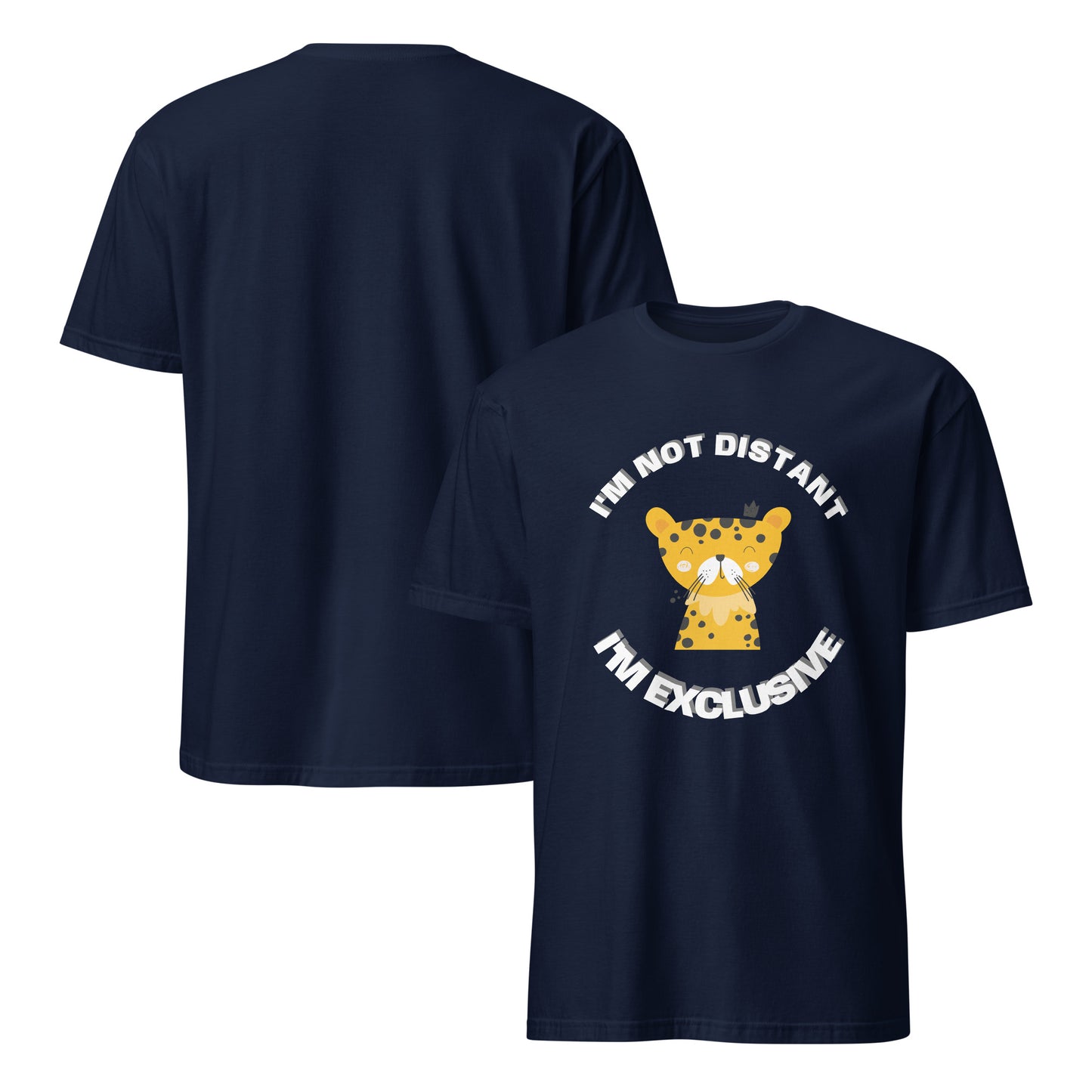 Short-Sleeve Unisex T-Shirt - Exclusive Leopard T-Shirt Refine Zone Navy S
