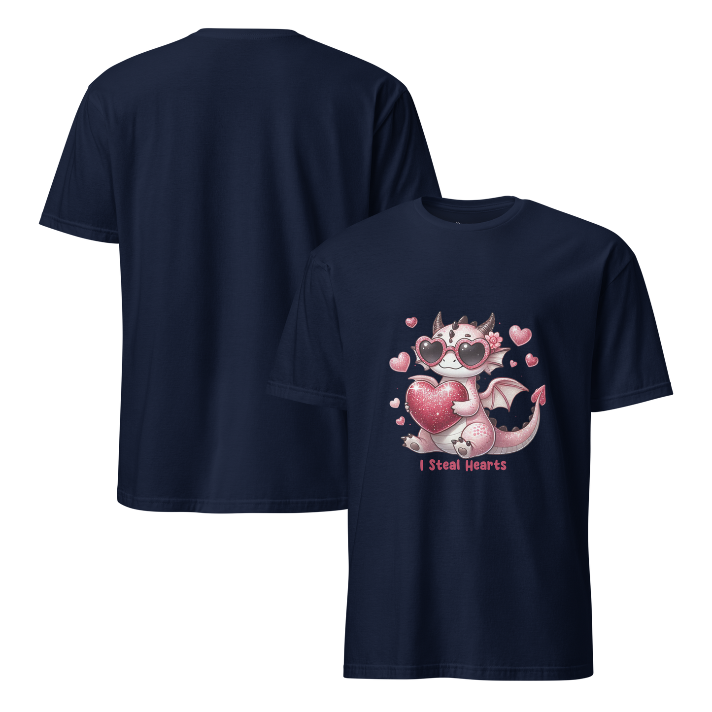 Short-Sleeve Unisex T-Shirt - I Steal Hearts T-Shirt Refine Zone Navy S