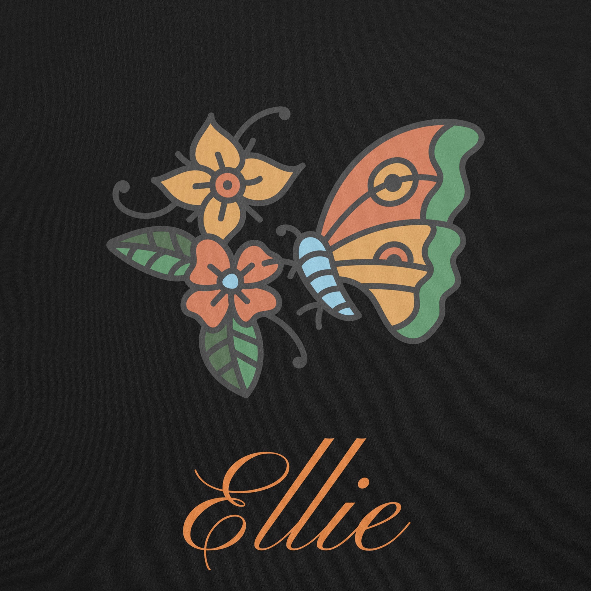 Ellie Butterfly Tattoo Tee for Women T-Shirt Refine Zone