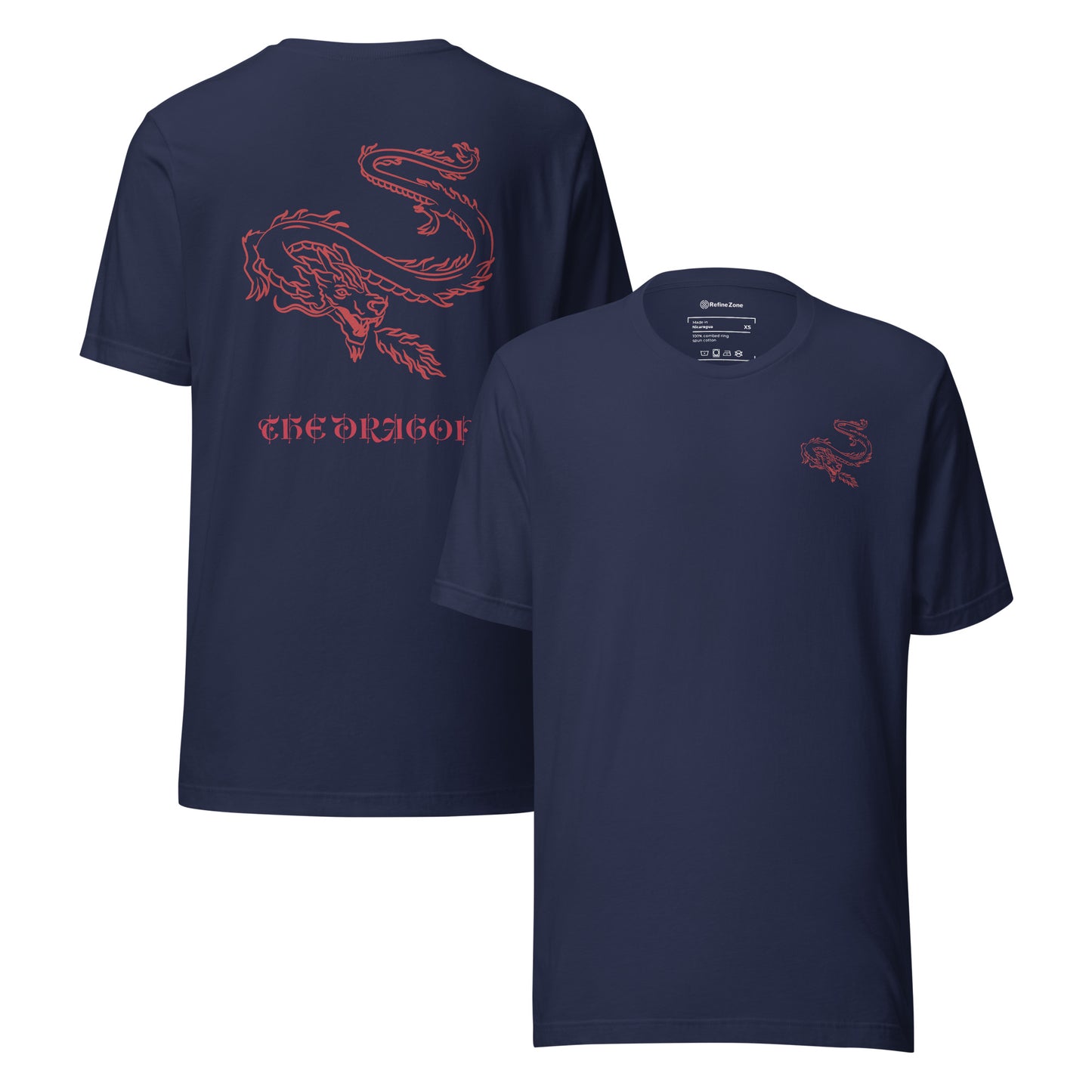 Unisex t-shirt - The Dragon T-Shirt Refine Zone Navy XS
