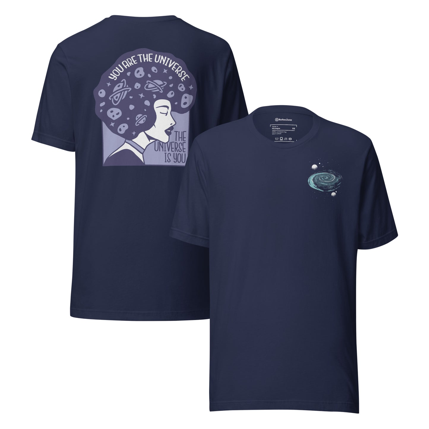 Unisex t-shirt - The Universe T-Shirt Refine Zone Navy XS