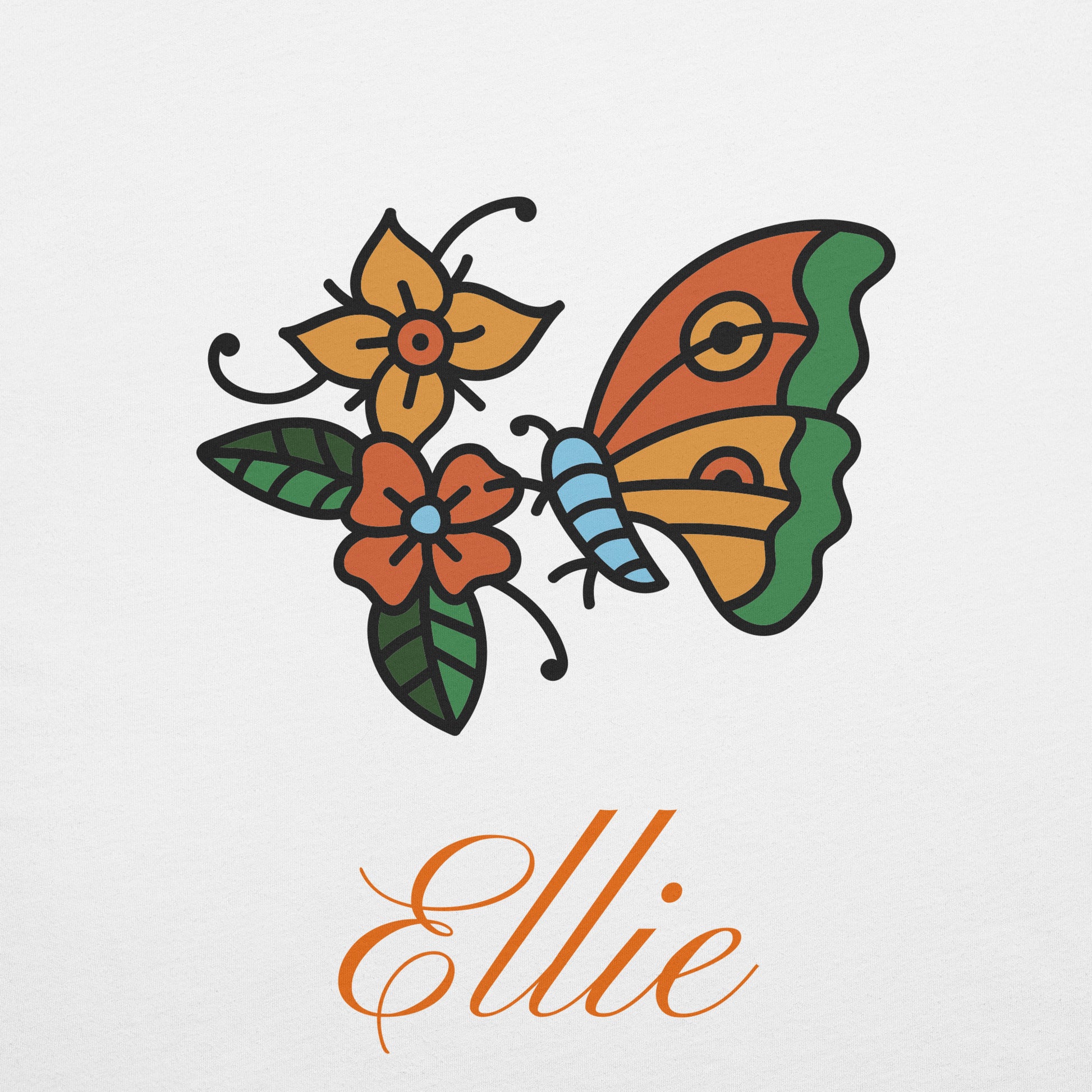 Ellie Butterfly Tattoo Tee for Women T-Shirt Refine Zone