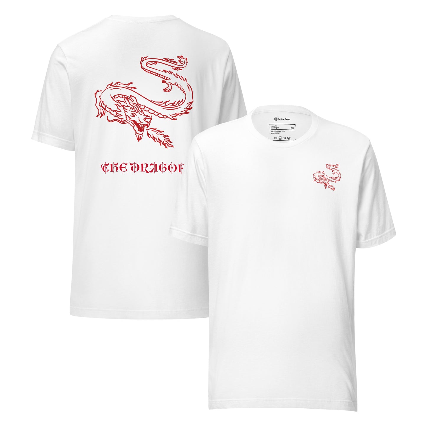Unisex t-shirt - The Dragon T-Shirt Refine Zone White XS